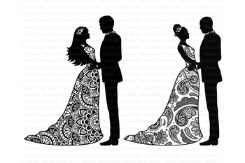Download Wedding Mandala Svg Mandala Bride And Groom Svg Wedding Clipart