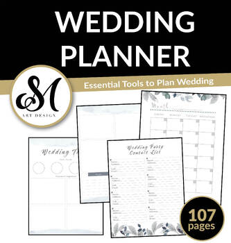 Preview of Wedding Planner, Organizer Worksheets, and Essential Tools to Plan Wedding