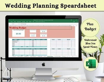Preview of Wedding Spreadsheet | Wedding Budget Spreadsheet | Editable Spreadsheet Planner