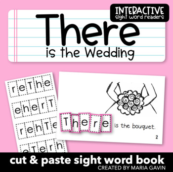 Preview of Wedding Theme Emergent Reader "There is the Wedding" Sight Word Book