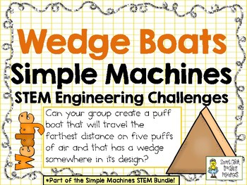 Preview of Wedge Boats - STEM Engineering Challenge - Simple Machines