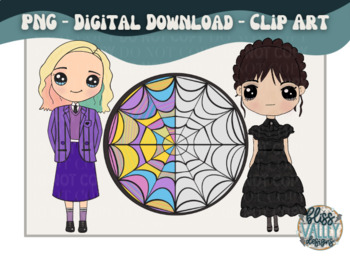Preview of Wednesday Bundle PNG Clip Art Digital Download 300DPI