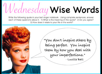 wednesday wise words morningbell work pdf full year by ashley roebuck