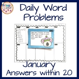 Daily Word Problems within 20- January