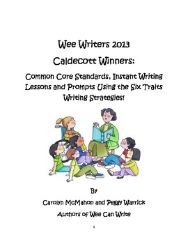 Preview of Wee Writers 2013 Caldecott Winners: Writing, Common Core Standards, Prompts
