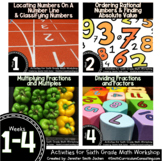 Week 1-4 of 6th Grade Math Workshop Bundle - Numbers Fract