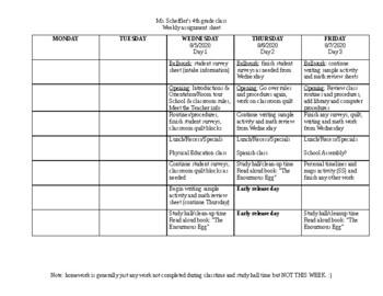 Week 1 sample sheet by The Colorblind Art Teacher | TPT