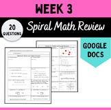 Week 3 of Middle School Math Spiral Review-Morning Work, H