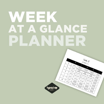 Preview of Week At A Glance Planner