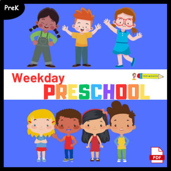 Week Day Kindergarten Preschool Worksheets | NO PREP by Sou Create