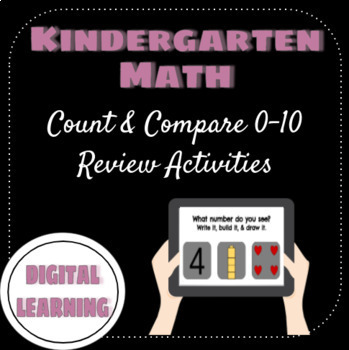 Preview of Week-Long Kindergarten Math Review - Count, Make, Write, Compare Numbers 0-10