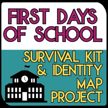 Preview of Week One / First Days Survival Kit for Middle School! with Identity Map Project