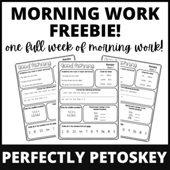 Week One Morning Work FREEBIE by Perfectly Petoskey | TpT