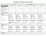 Week at a Glance Lesson Plan Template