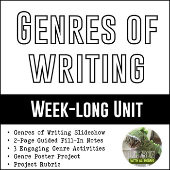 Preview of Week-long Genre Unit Including Slideshow, Guided Notes, Activities, & Project