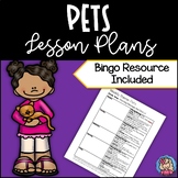 Week of Pets Lesson Plans for Pre-K (GA Pre-k GELDS) Bingo