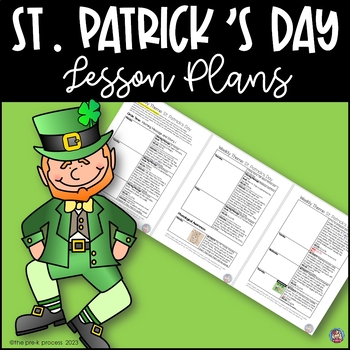 Preview of Week of St. Patrick's Day Lesson Plans Pre-K (GA Pre-k GELDS included)