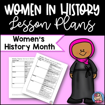 Preview of Week of Women in History Lesson Plans Pre-K (GA Pre-k GELDS included)