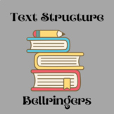 Week's worth of text structure bellringers/ quiz for langu