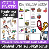 Weekend Chat Bingo Game | Cut and Paste Activities Bingo Template