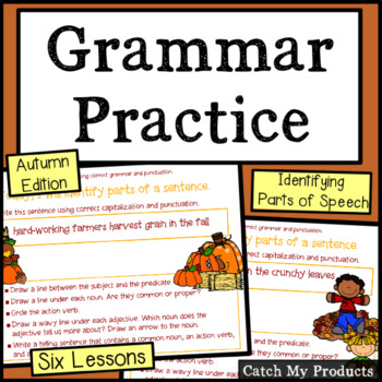 Preview of Autumn Grammar for Promethean Board use