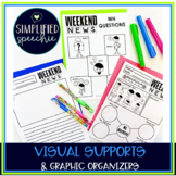 Weekend News WH Question Visual Supports & Graphic Organizers