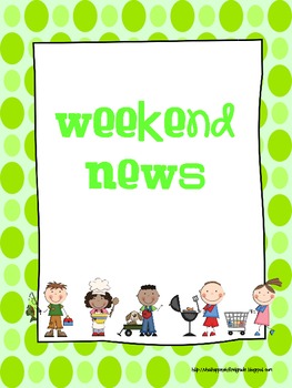 "Weekend News" Writing Template by Amy Journell Johnston | TpT