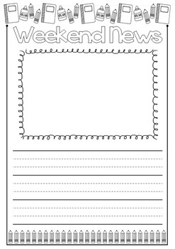 weekendrecount writing template by miss mays moments tpt