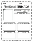 Weekend Reflection Worksheet