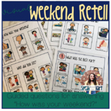 Weekend Retell | Visual supports & Guided Questions for "H