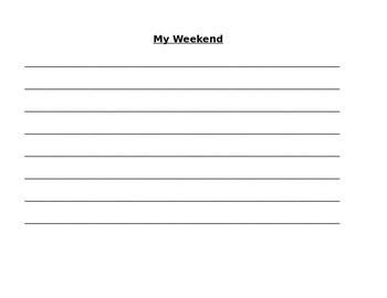Preview of Weekend Snapshots Writing Activity