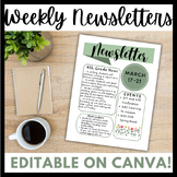 Weekly 2024-2025 Newsletter! Editable on Canva! All Weekly