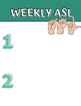 Preview of Weekly ASL sign focus display