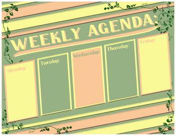 Preview of Weekly Agenda