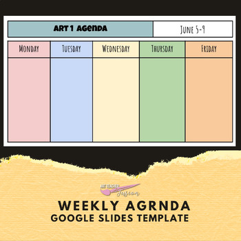 Preview of Weekly Agenda Google Slide Template