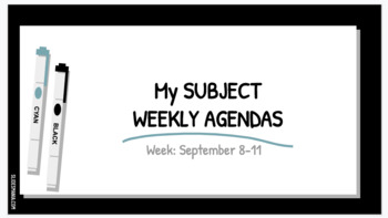 Preview of Weekly Agenda! Google Slides. Perfect for Google Classroom & Remote Learning