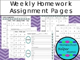 Weekly Assignment Planner EDITABLE