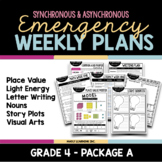 Emergency Learning Weekly Plans | Grade 4 | Pack A