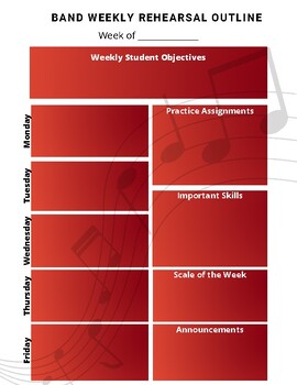 Preview of Weekly Band Rehearsal Outline