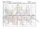 Weekly Behavior Log - Avengers Theme