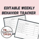 Weekly Behavior Tracker