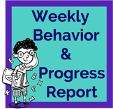 Weekly Behavior and Progress Report Printable and Parent Letter