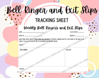 Preview of Bell Ringer Sheet