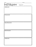 Weekly Bellringer Templates Worksheets Teaching Resources TpT