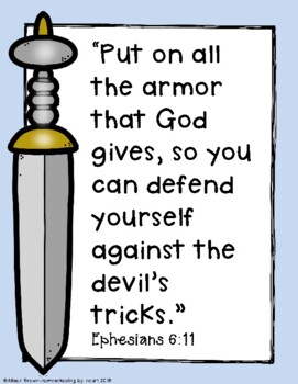 Weekly Bible Lessons The Armor Of God - 