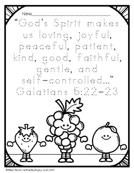 Weekly Bible Lessons: The Fruits of the Spirit by Homeschooling by Heart