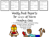 Weekly Book Reports (For At Home & Distance Learning)