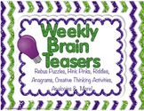 Weekly Brain Teasers to Improve Critical & Creative Thinki
