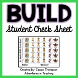 BUILD Weekly Check Sheet For Students