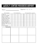 Weekly Center Progress Report